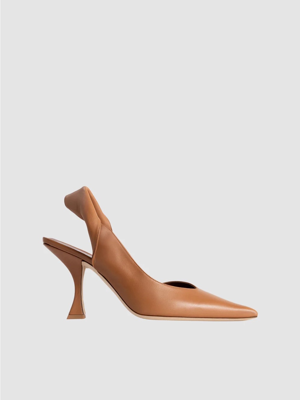 BY FAR YASHA SUMMER TAN NAPPA LEATHER SLINGBACK PUMP - 40